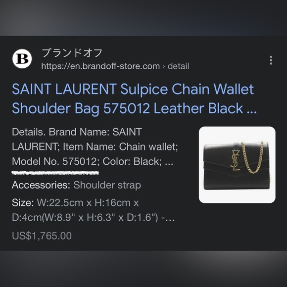 Authentic YSL Sulpice Double Flap Chain Bag - Picture 9 of 10